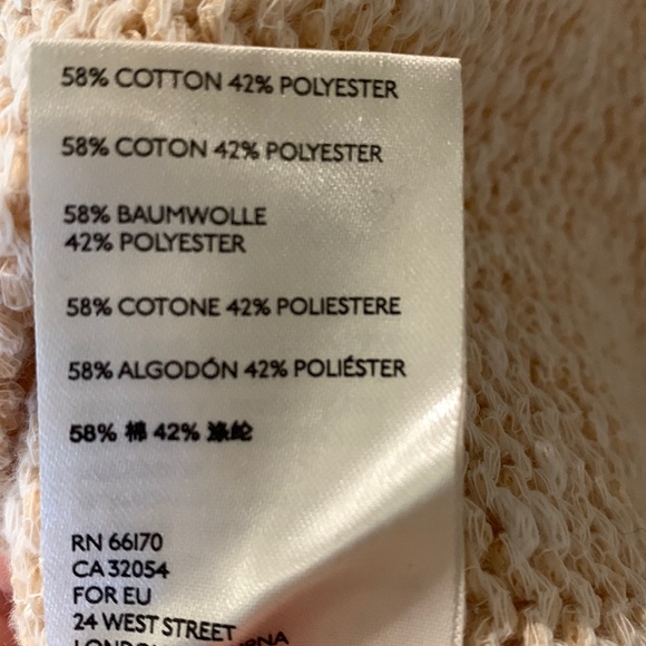 NWOT Free People Cream Crochet Sweater Size XS - Picture 7 of 7